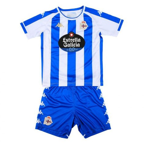 Heimtrikot Deportivo Coruna Kinder 2021-2022 Günstige Fußballtrikots